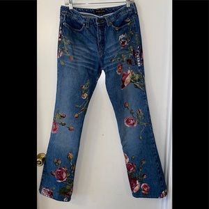 Roberto Cavalli Vintage 90s Hand Painted Jeans